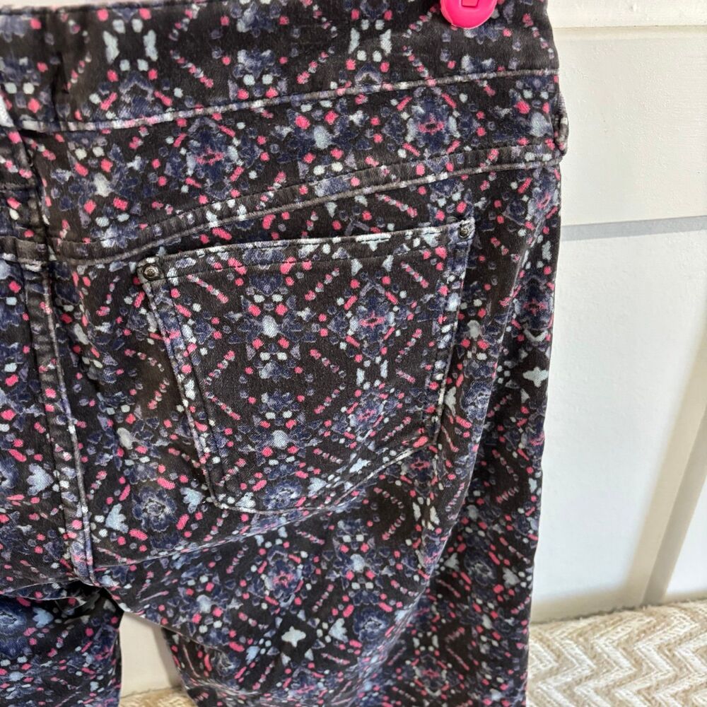 Free People Kaleidoscope Velvet Cropped Skinny Low Rise Pants - Picture 8 of 9